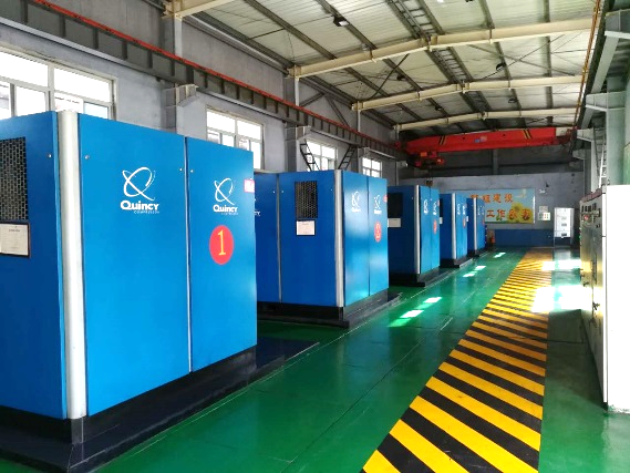 昆西132KW螺桿壓縮機(jī)應(yīng)用印染企業(yè)